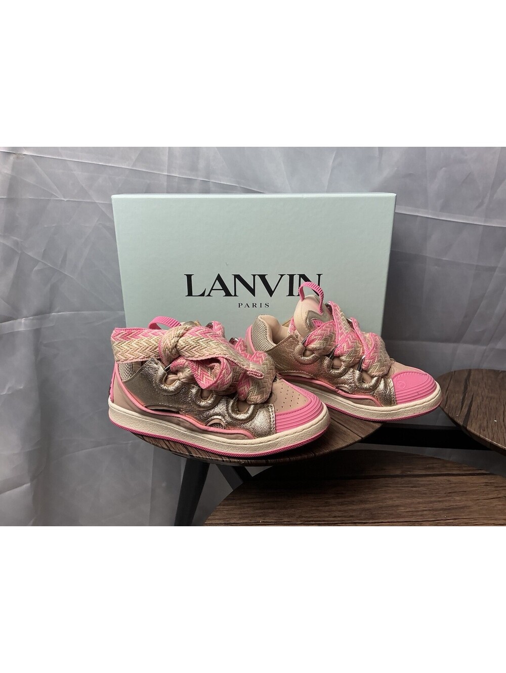 Lanvin Kids Pink Includes Box Size 31Euro 1 Yr US
